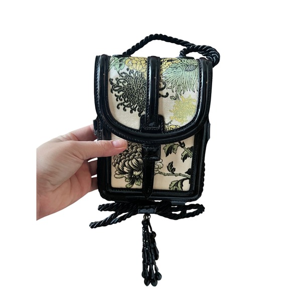 Dries Van Noten Floral Crossbody Bag, Beaded Tassel, Designer Handbag - Picture 1 of 8
